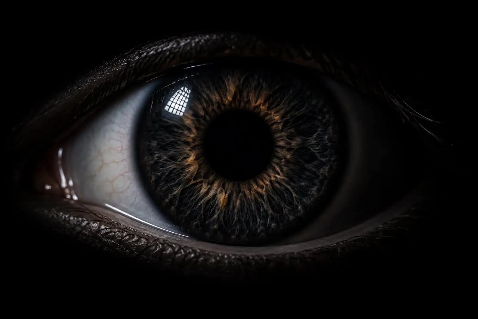 A human eye, photographed close up